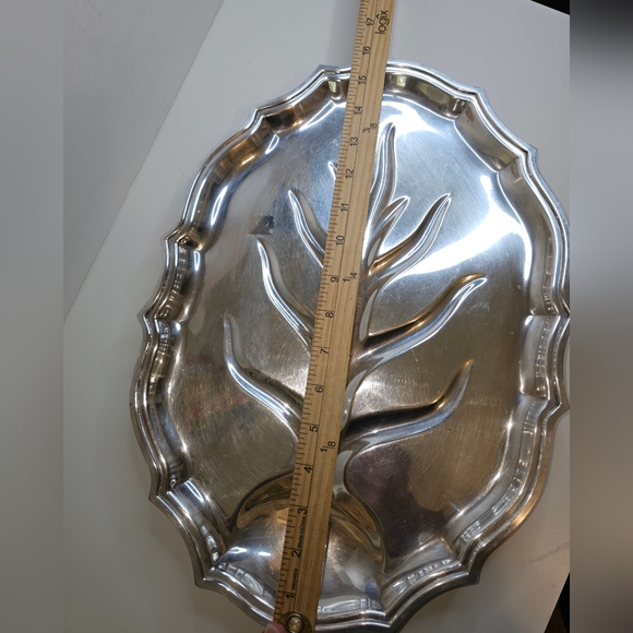 Silver Plated Serving Meat Tray with Tree Of Life Design - Picture 7 of 7